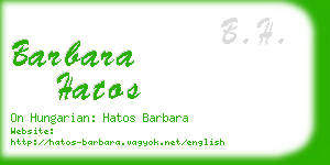 barbara hatos business card